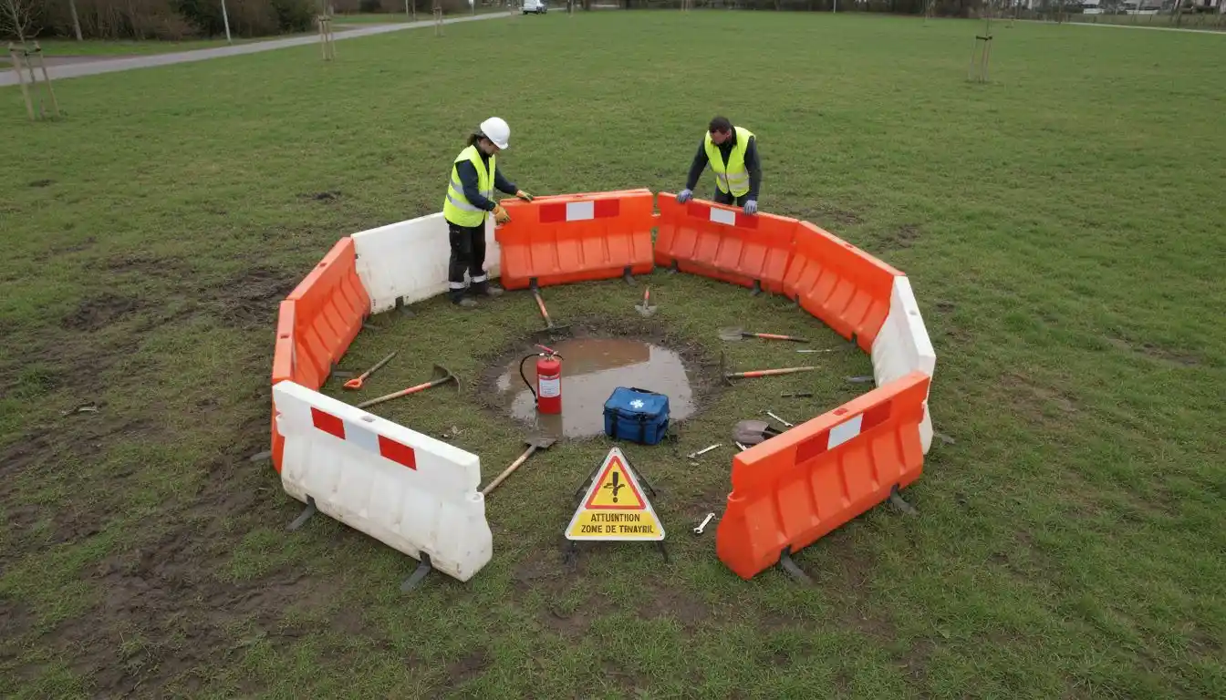 Espace sécurisé pour l'entretien et la vidange des fosses septiques