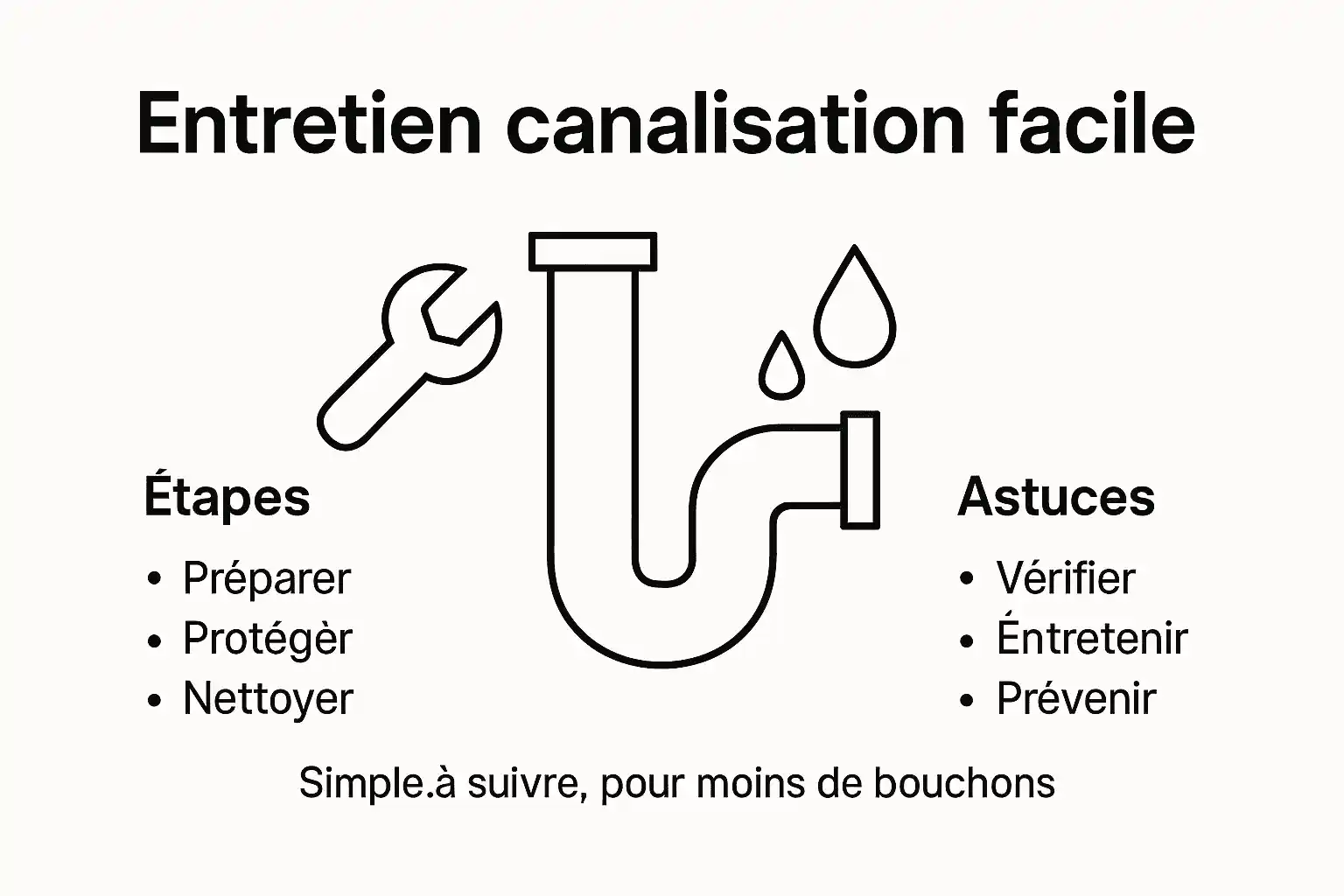 Infographie : les étapes essentielles pour un entretien efficace de vos canalisations