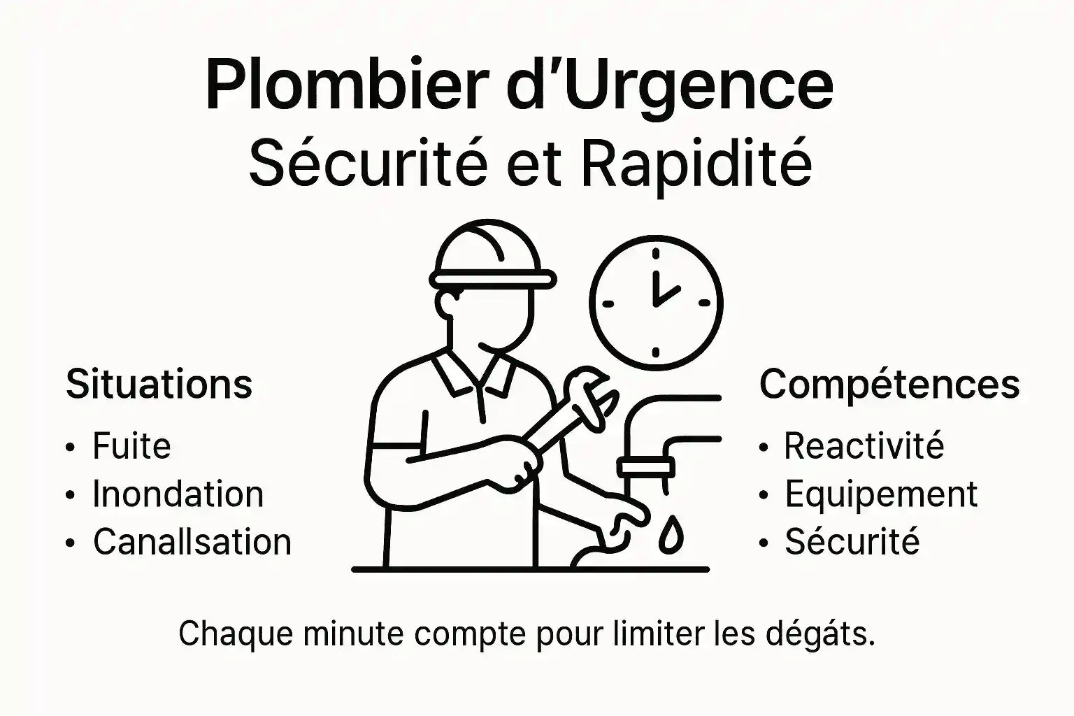 Visuel explicatif sur les interventions de dépannage plomberie en Belgique