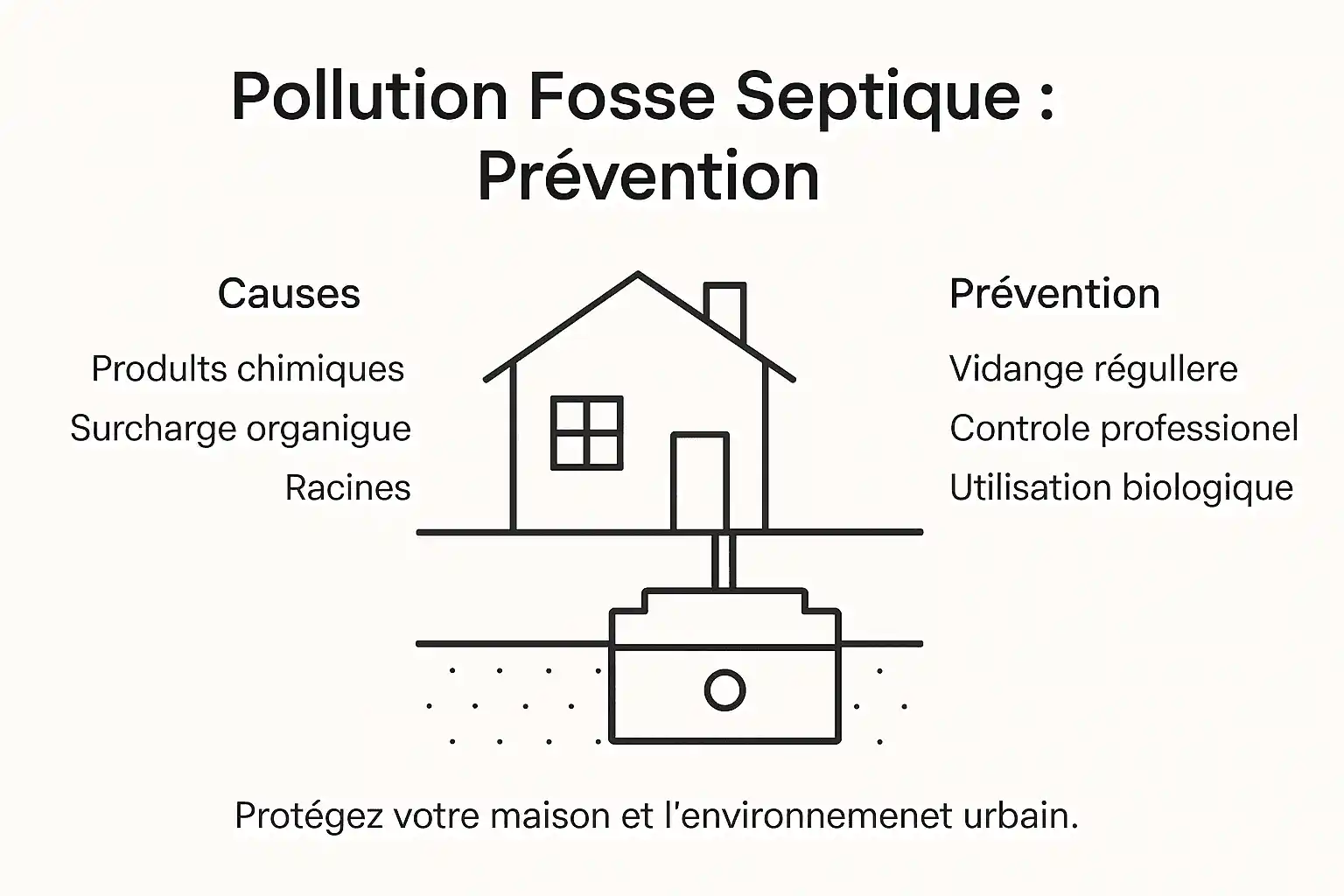 Infographie : bons réflexes pour éviter la pollution de votre fosse septique