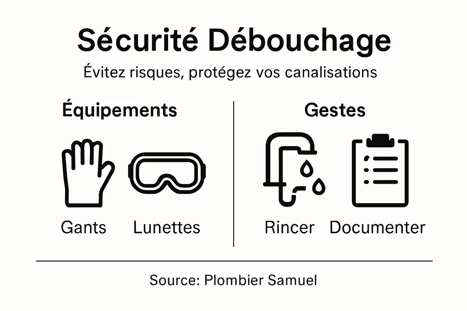 Tout savoir sur la sécurité lors du débouchage : les équipements indispensables en un clin d’œil