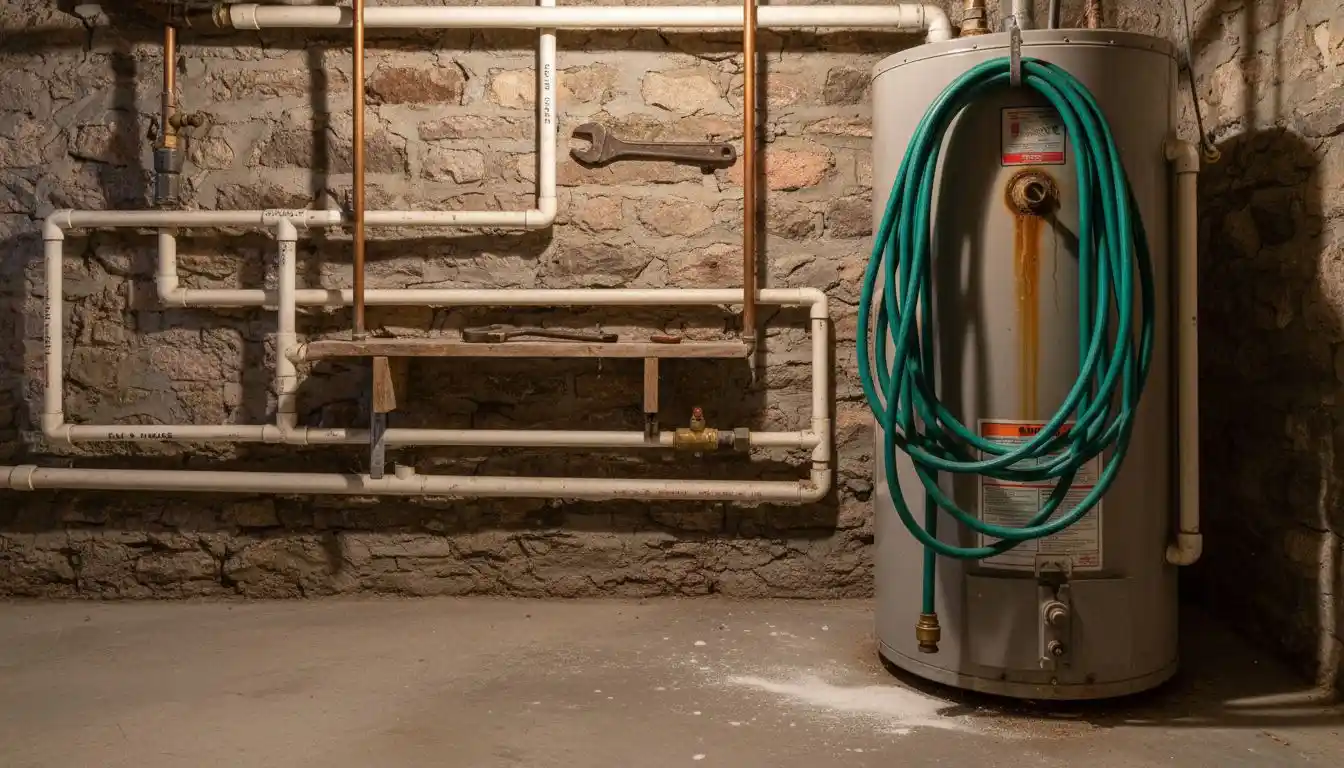 Installation de la tuyauterie et mise en place du chauffe-eau