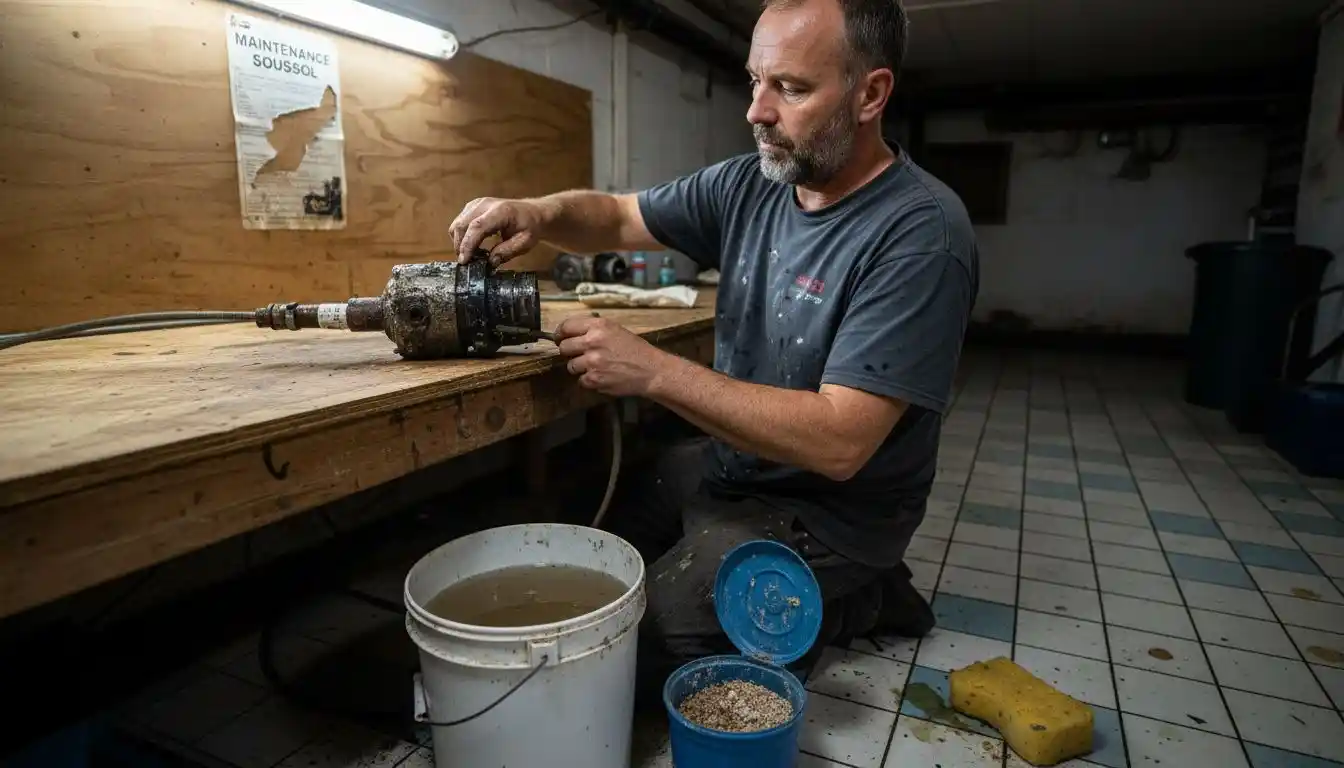 Spécialiste équipé d’une caméra pour l’inspection des canalisations